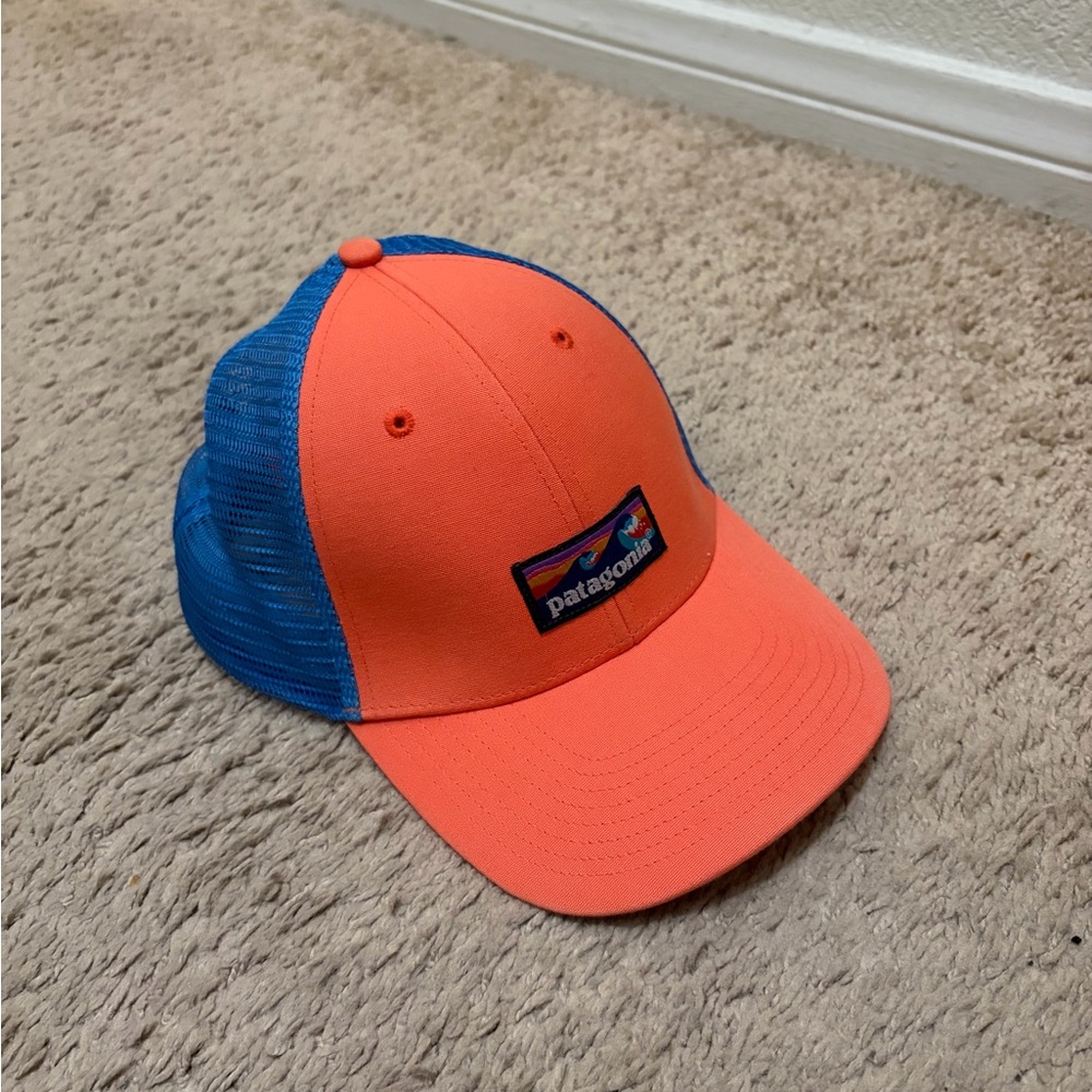 Patagonia Vibrant Orange and Blue Hat